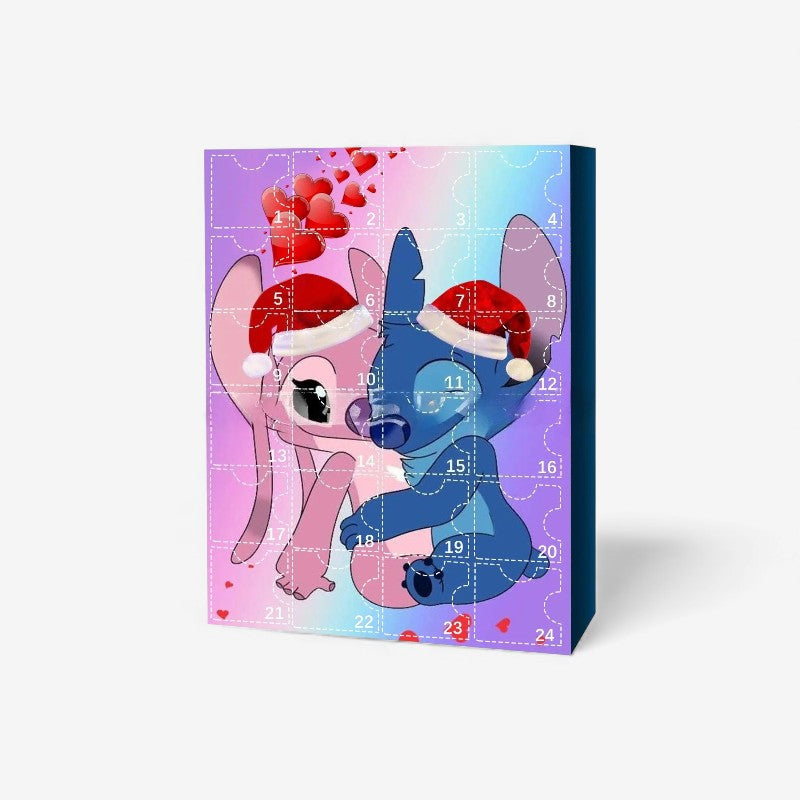 DisneyMagic – Calendrier de l'Avent Thème Disney avec Figurines Stitch et Mickey Minnie