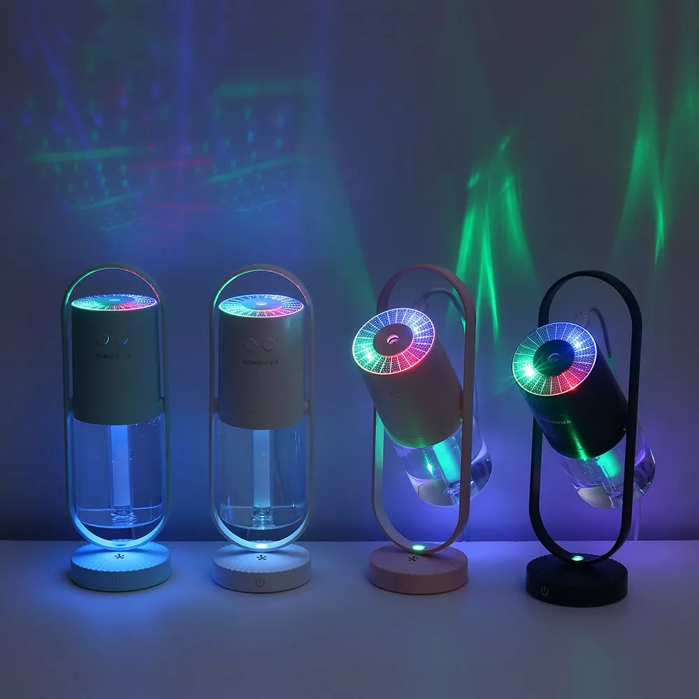 LumiMist – Ultradźwiękowy nawilżacz powietrza LED z jonizatorem powietrza i lampką nocną