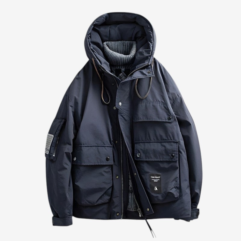 CuffLock - Men's Winter Parka With Removable Hood And Multiple Pockets