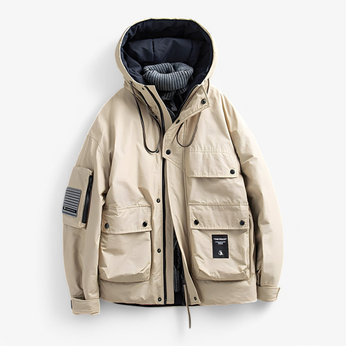 CuffLock - Men's Winter Parka With Removable Hood And Multiple Pockets