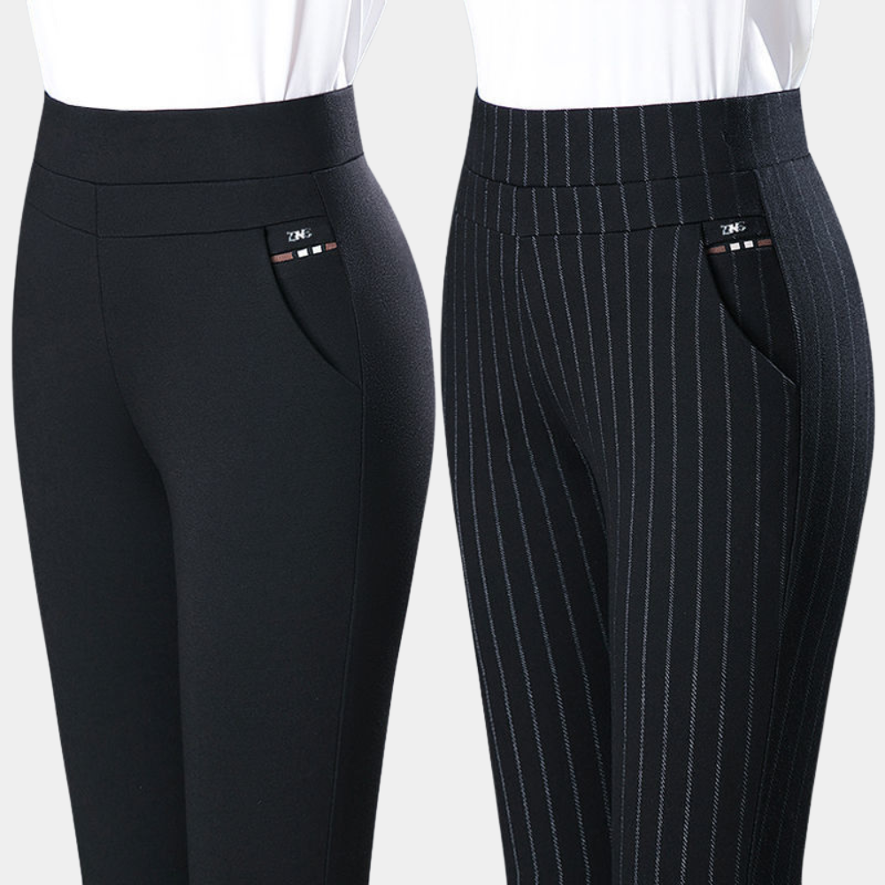 Elise – Pantalon taille haute stylé avec design extensible