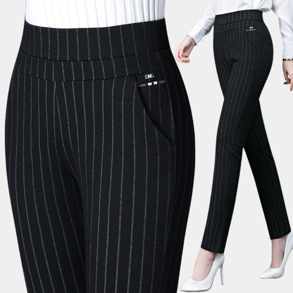 Elise – Pantalon taille haute stylé avec design extensible