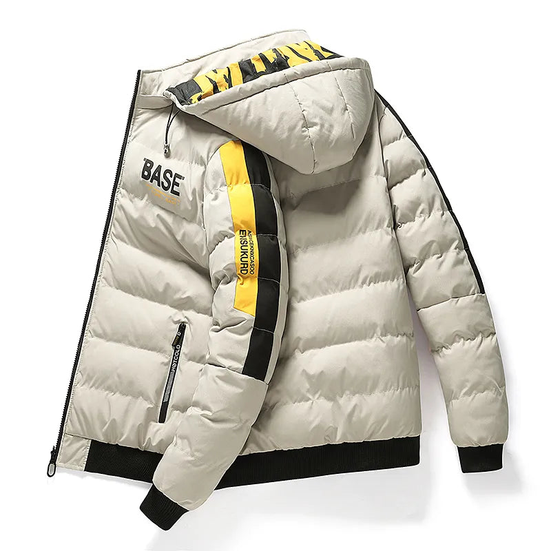 Tobias - Stylish jacket with hood, functional pockets and printed design