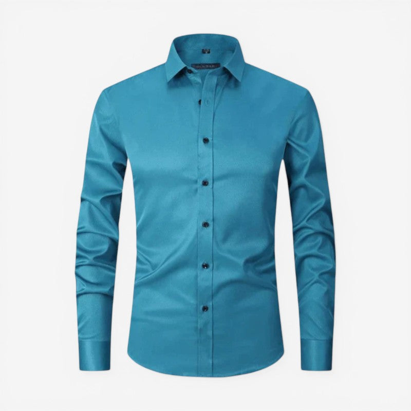 Men’s Slim Fit Long Sleeve Button-Down Shirt