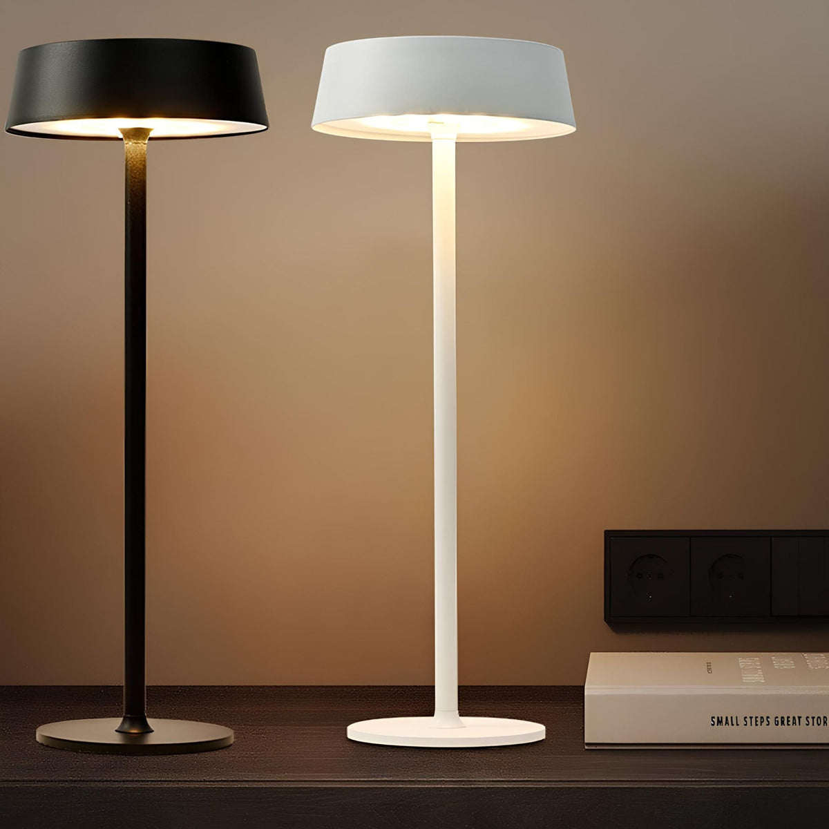 ModeGlow - Lámpara de mesa con batería recargable e iluminación ajustable