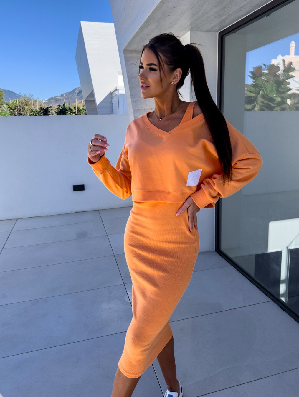 ChicEase™ - Set casual de maieu și rochie