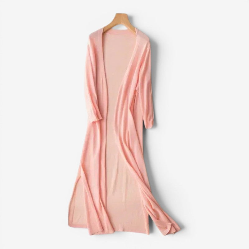 Cardigan lungo aperto davanti donna, modello ampio