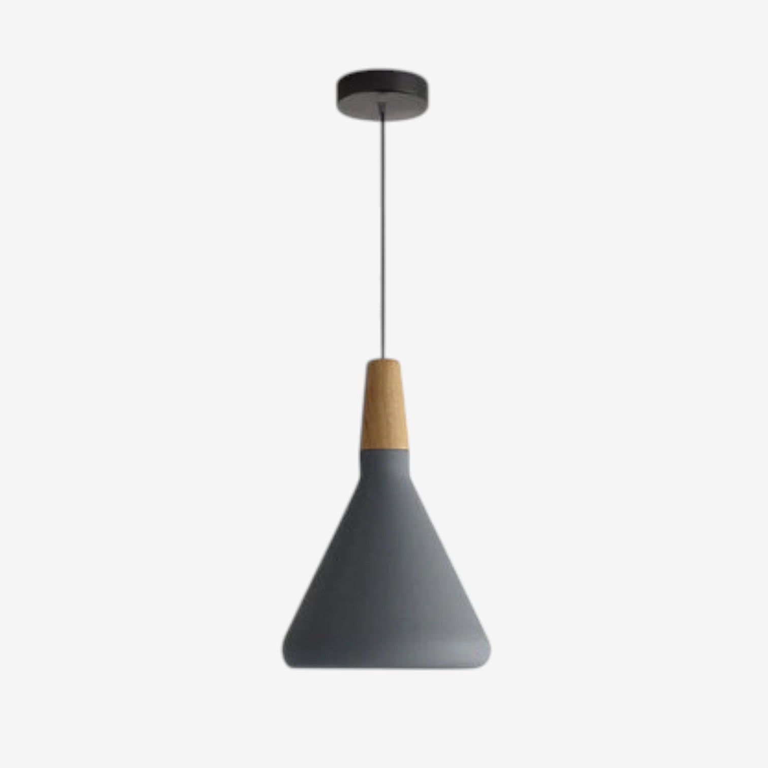 LumaNord – Suspension avec Abat-jour en Fer et Bois