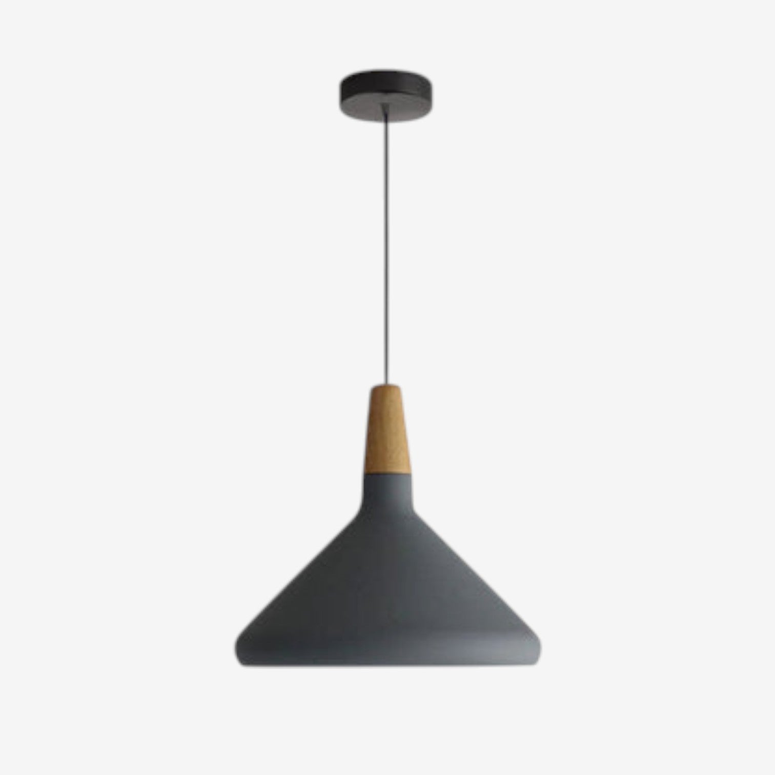 LumaNord – Suspension avec Abat-jour en Fer et Bois