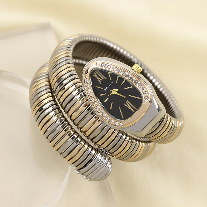 Genevieve - Elegant Women's Quartz Watch with Unique Bracelet Design
