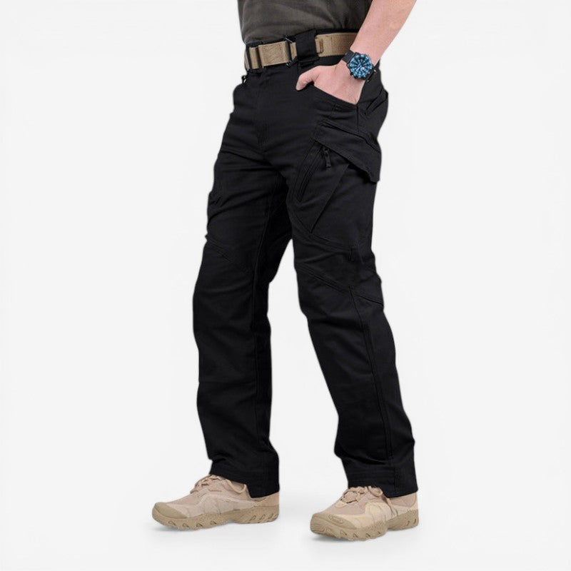 Pantalon cargo slim homme avec multiples poches