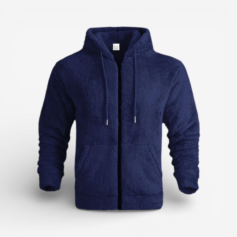 Arden – Fleece bunda s dlouhým rukávem, kapucí a kapsami
