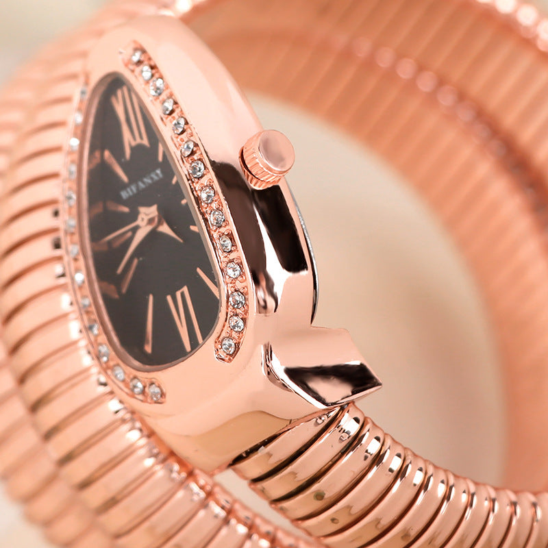 Genevieve - Elegant Women's Quartz Watch with Unique Bracelet Design