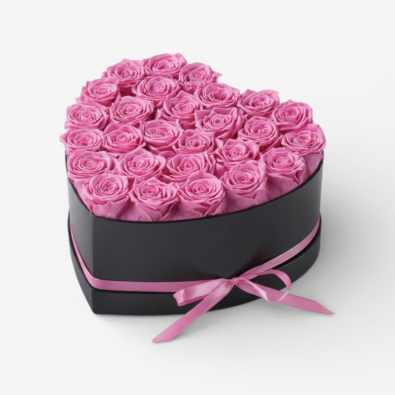 Regalo per la Festa della Mamma | Scatola di Fiori di Rosa a Forma di Cuore