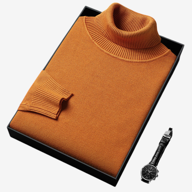 RibTurtle – Turtleneck Sweater with Ribbed Collar and Cuffs