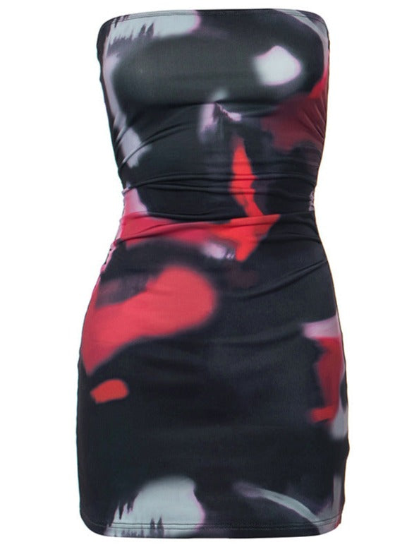 Lily – Miniabito bodycon strapless alla moda con vestibilità rilassata