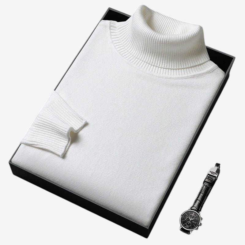 RibTurtle – Turtleneck Sweater with Ribbed Collar and Cuffs