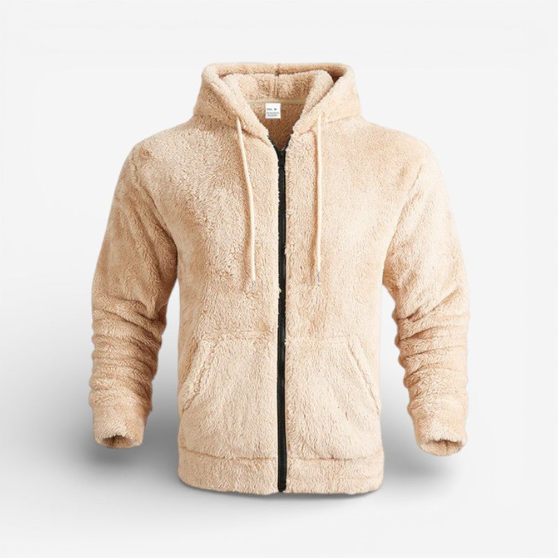 Arden – Fleece bunda s dlouhým rukávem, kapucí a kapsami