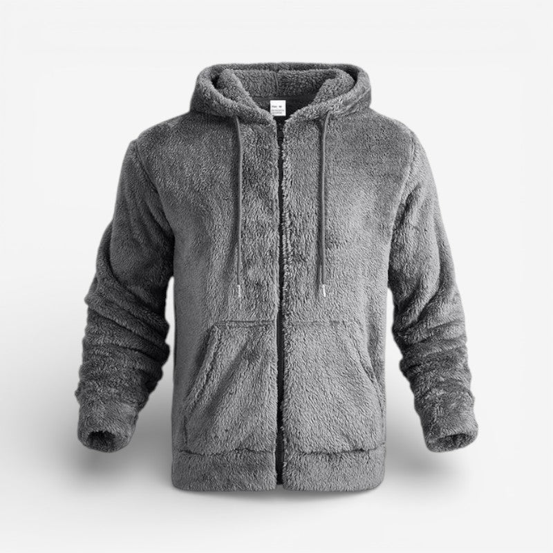 Arden – Fleece bunda s dlouhým rukávem, kapucí a kapsami