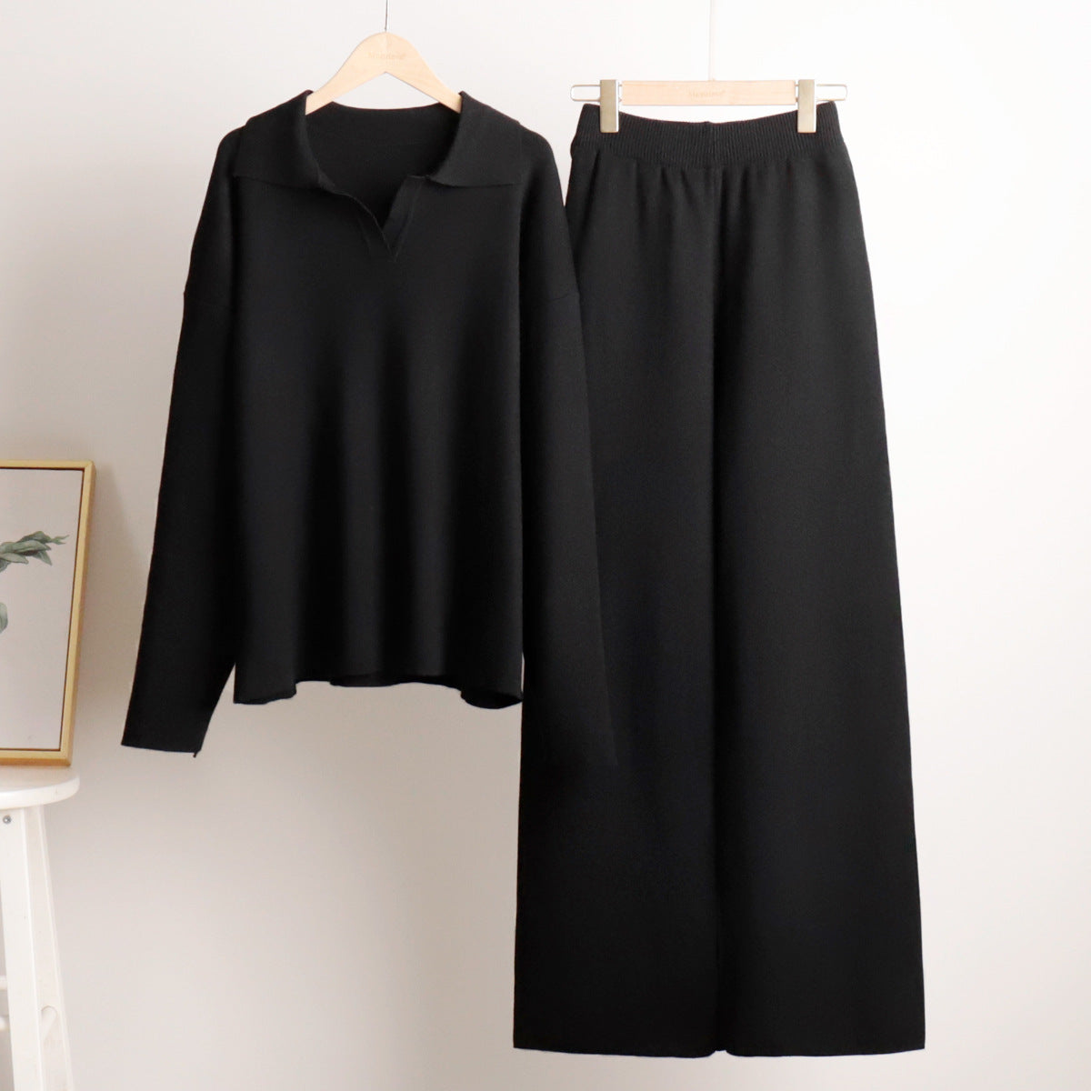 Olivia - Survêtement en maille avec manches longues et jambes larges
