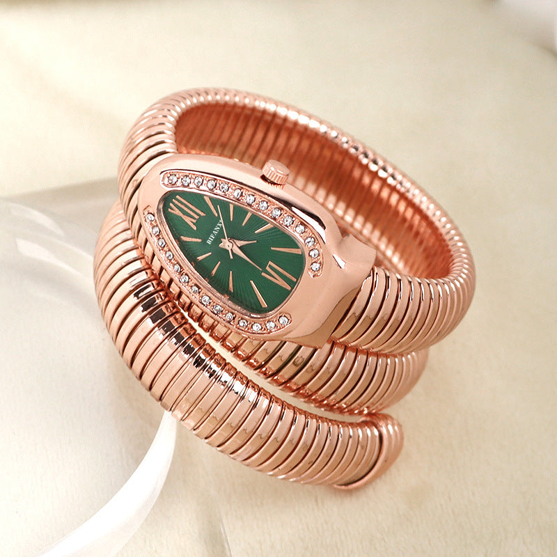 Genevieve - Elegant Women's Quartz Watch with Unique Bracelet Design