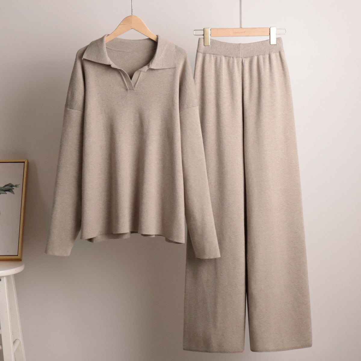 Olivia - Survêtement en maille avec manches longues et jambes larges