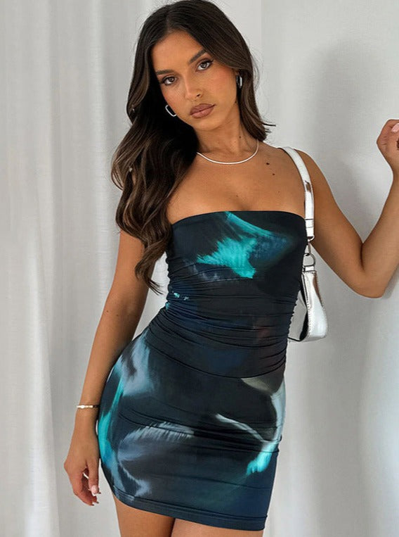 Lily – Miniabito bodycon strapless alla moda con vestibilità rilassata