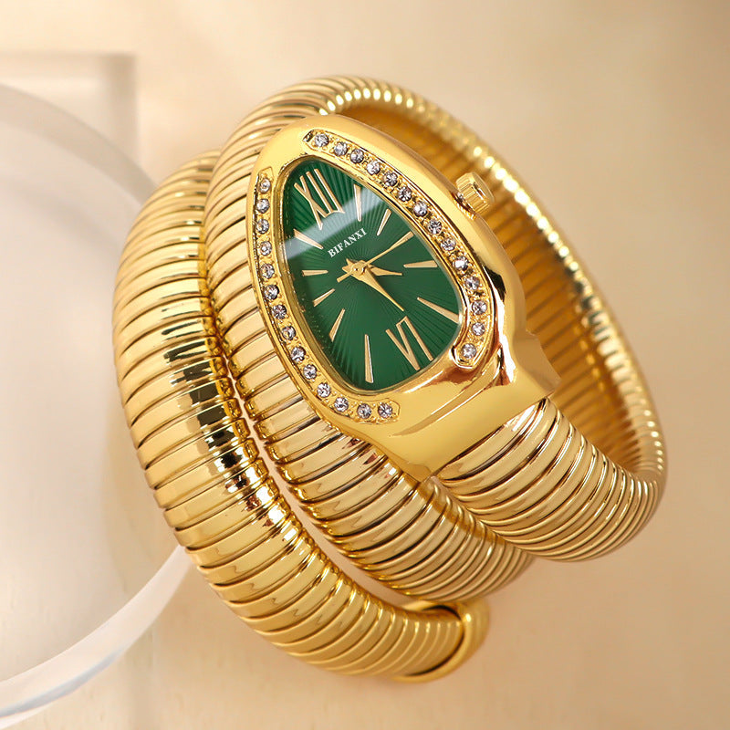 Genevieve - Elegant Women's Quartz Watch with Unique Bracelet Design