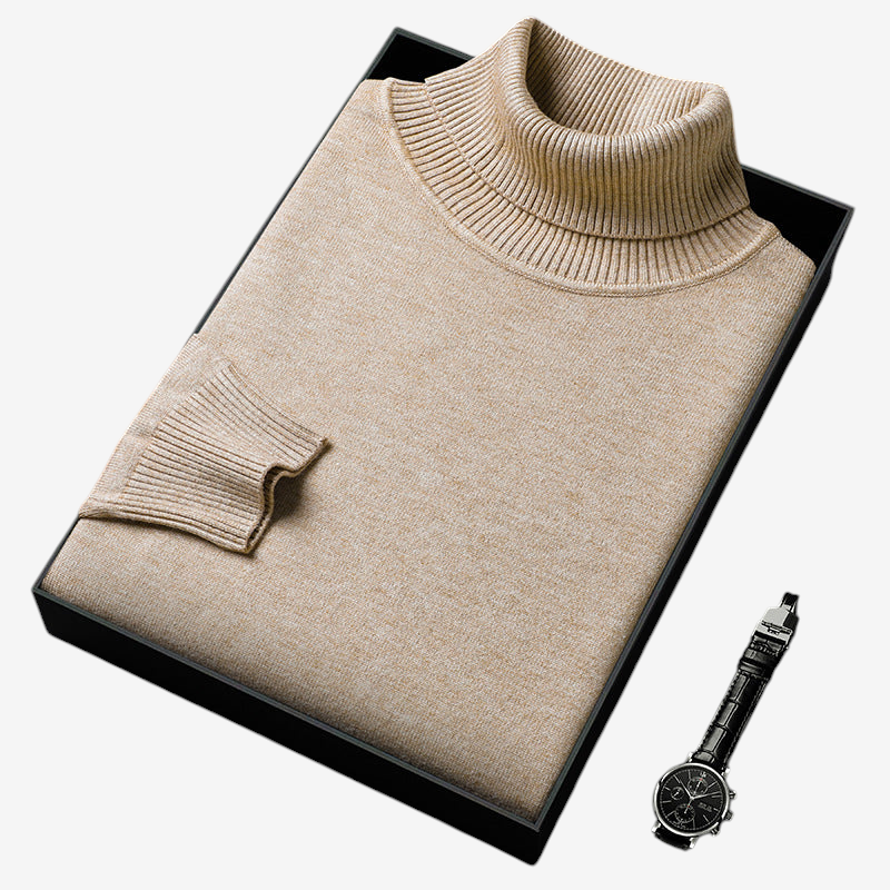 RibTurtle – Turtleneck Sweater with Ribbed Collar and Cuffs