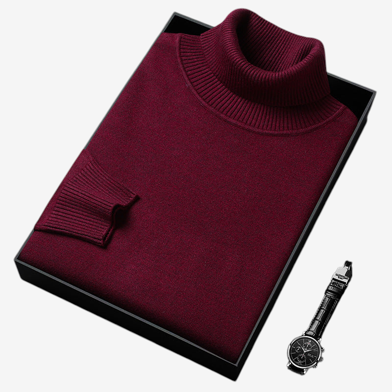 RibTurtle – Turtleneck Sweater with Ribbed Collar and Cuffs