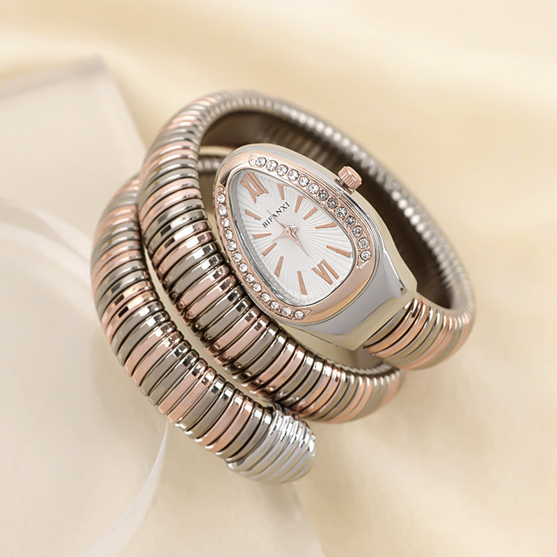 Genevieve - Elegant Women's Quartz Watch with Unique Bracelet Design