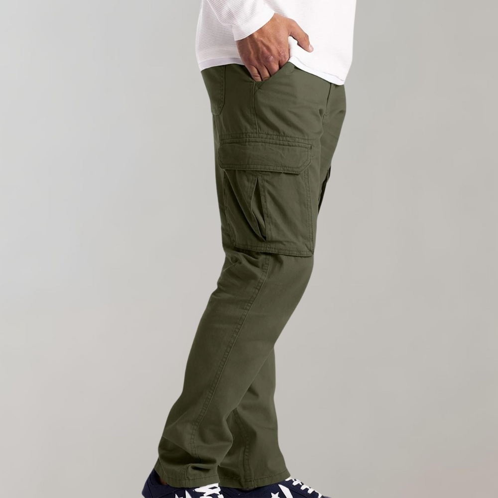 Logan – Pantalon cargo élégant avec multiples poches et coupe décontractée