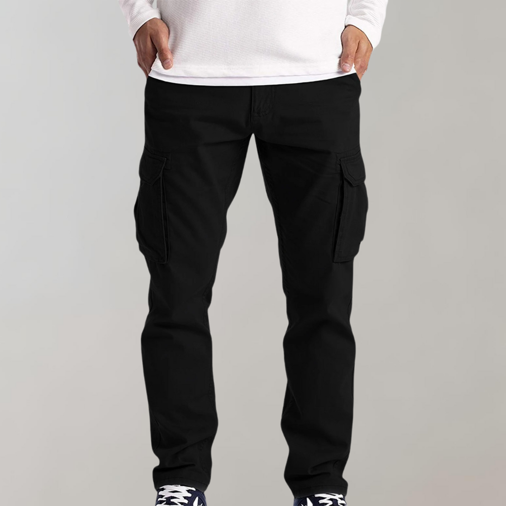 Logan – Pantalon cargo élégant avec multiples poches et coupe décontractée