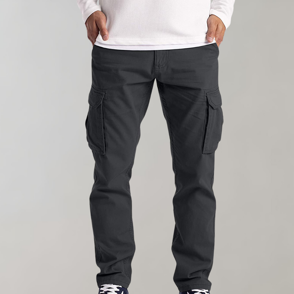 Logan – Pantalon cargo élégant avec multiples poches et coupe décontractée