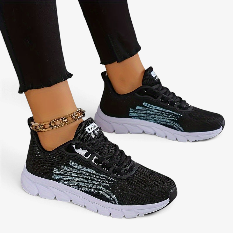 StrideVanta – Zapatillas de running acolchadas con diseño de malla flexible