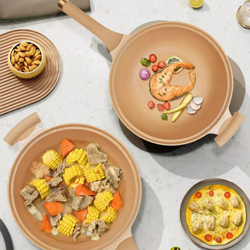 CookCraft - Non-stick wok with advanced heat distribution and steam basket