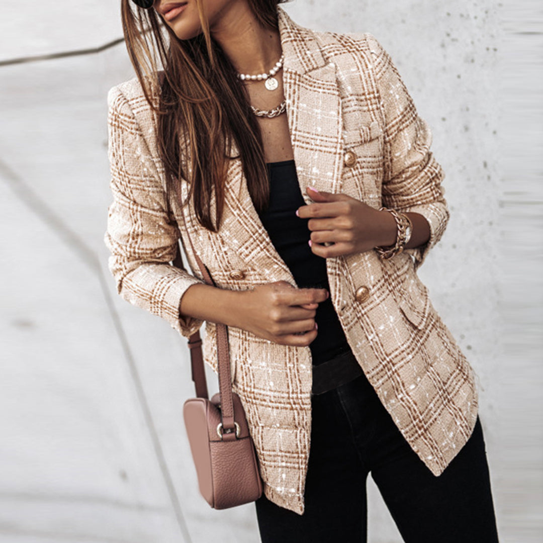 Celestia – Double-breasted blazer with functional pockets