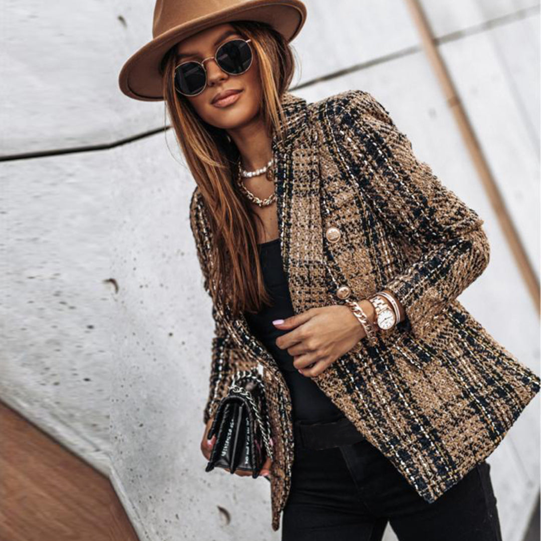 Celestia – Double-breasted blazer with functional pockets