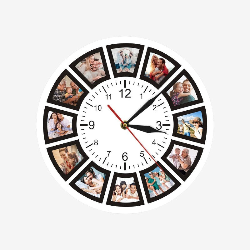 TimeFrame – Kruhové nástenné hodiny s digitálnym displejom a vlastným obrázkovým dizajnom