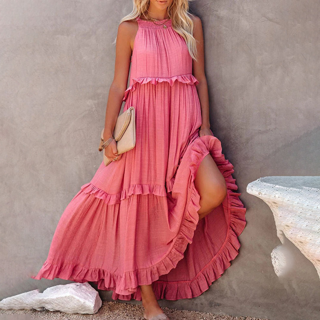 Mira - Abito alla moda senza maniche con scollo rotondo