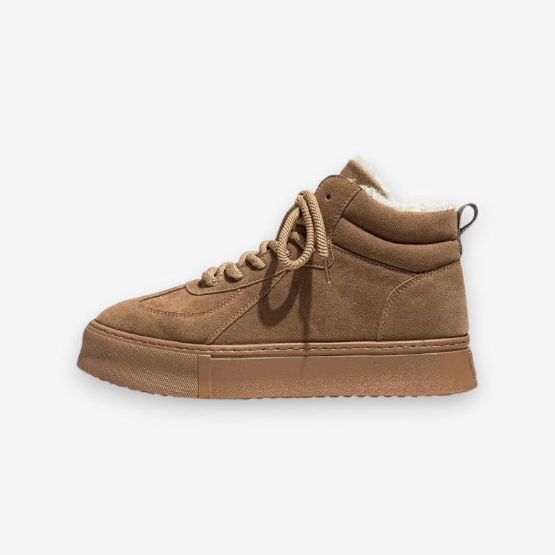 Noah – Adidași comozi cu talpă plată antiderapantă, cu șireturi și căptușeală de blană