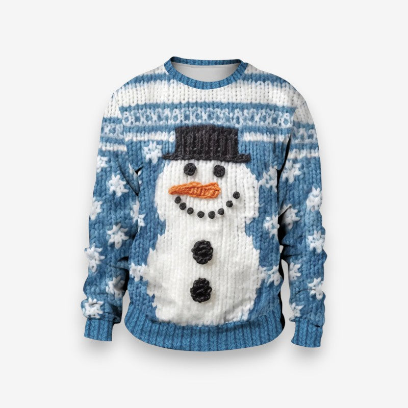 Oliver – Long sleeve printed sweater with round neck