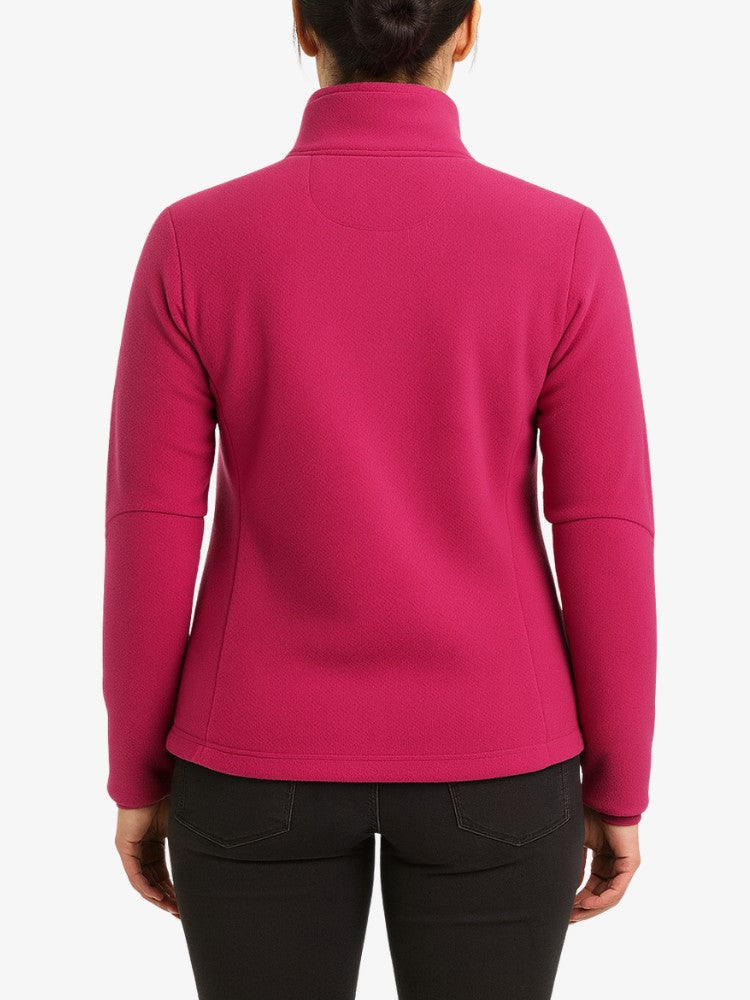 ZipCrest - Damska polarowa kurtka zapinana na zamek