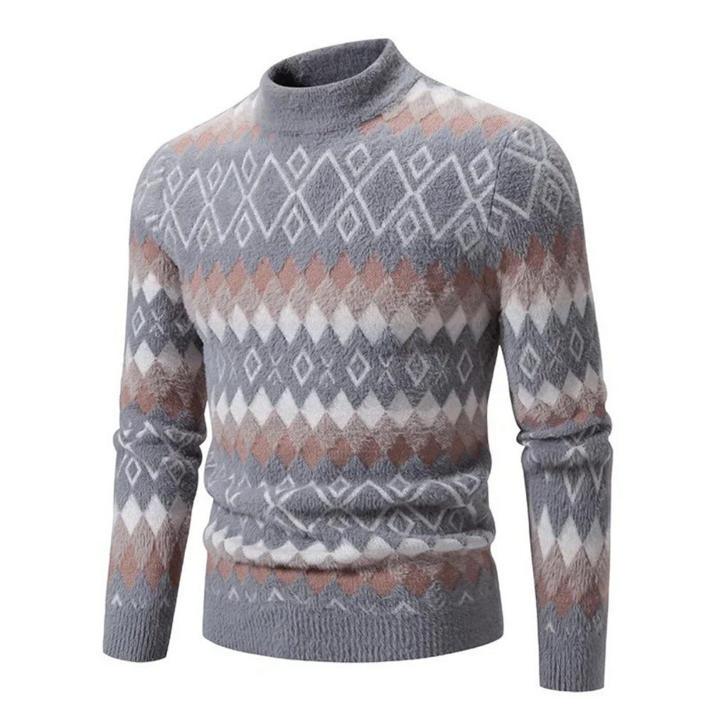 Felix - Pull slim fit à manches longues et col rond classique