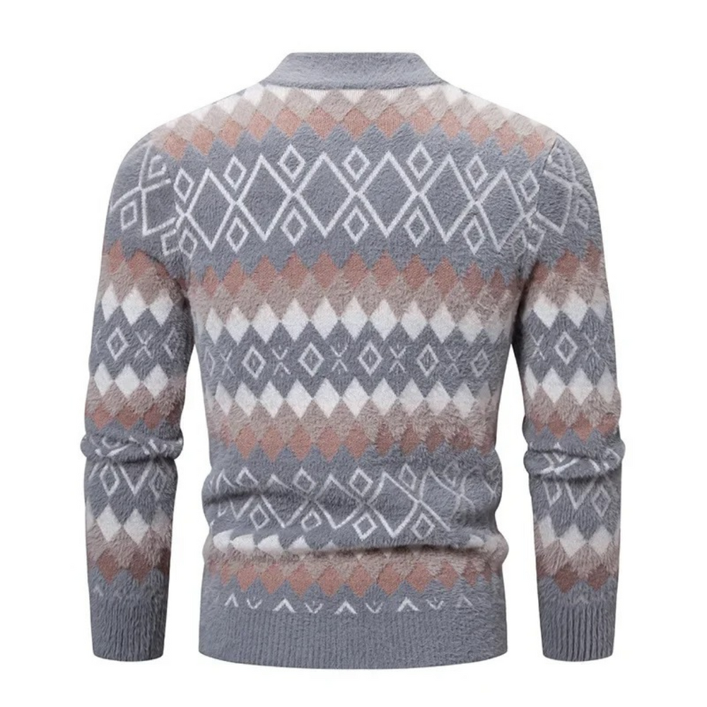 Felix - Pull slim fit à manches longues et col rond classique