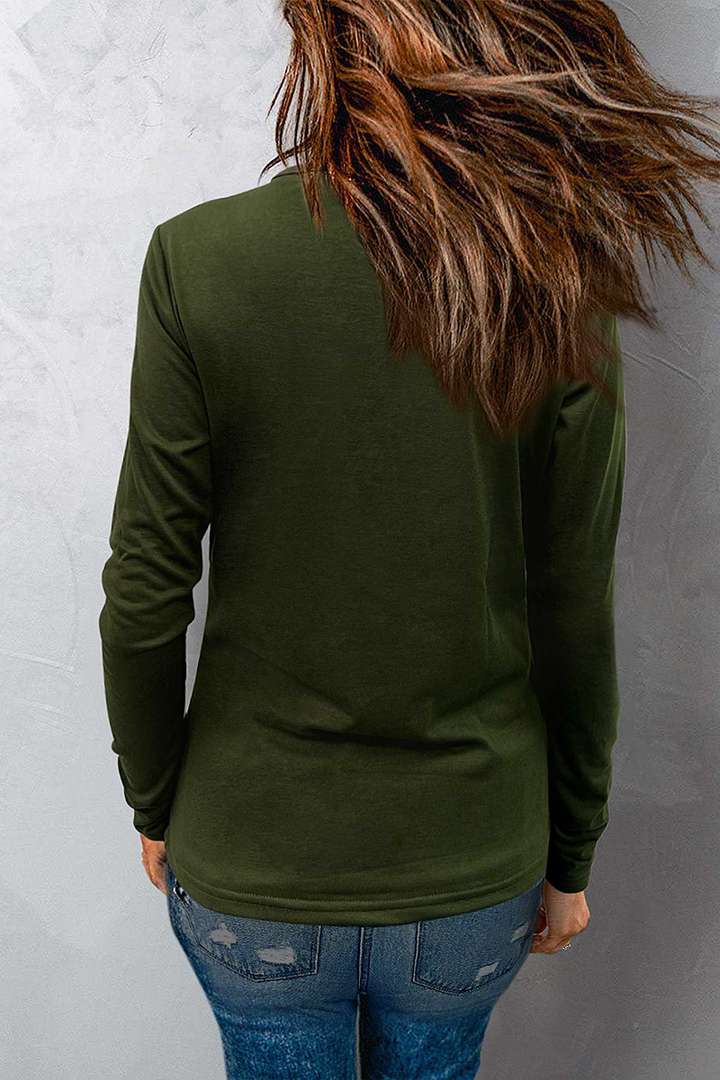 Julia – Top tendance à manches longues avec détail à boutons et poche poitrine