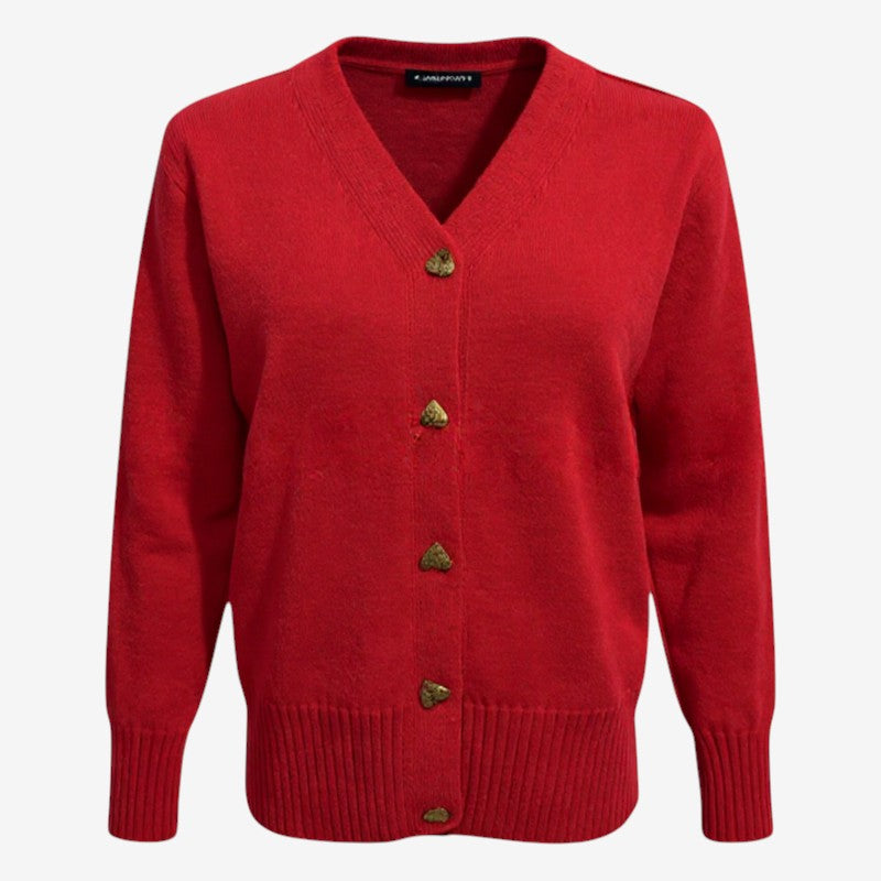 WoolThread - Dámský svetr z merino vlny se zapínáním na knoflíky