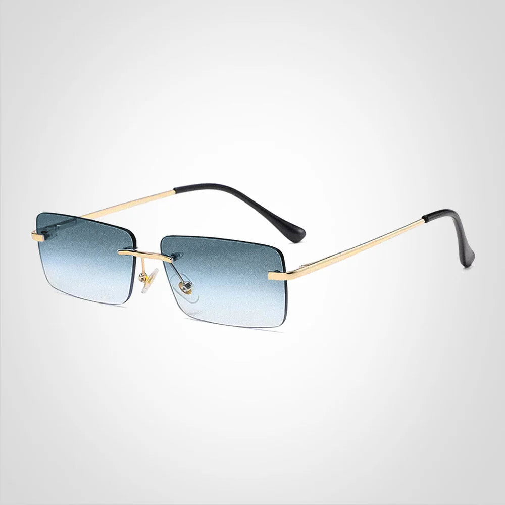 ClearView – Lichtgewicht zonnebril met randloze rechthoekige monturen en UV-bescherming