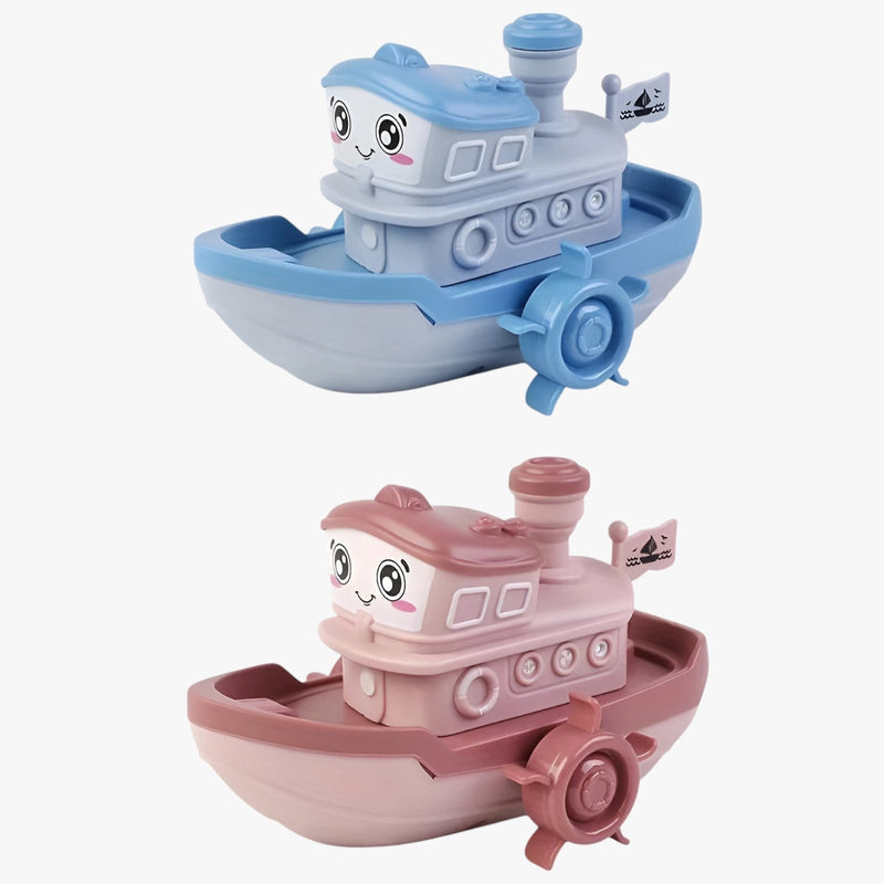WasserSpass – Bateau jouet de bain à remonter avec bords arrondis et forme compacte