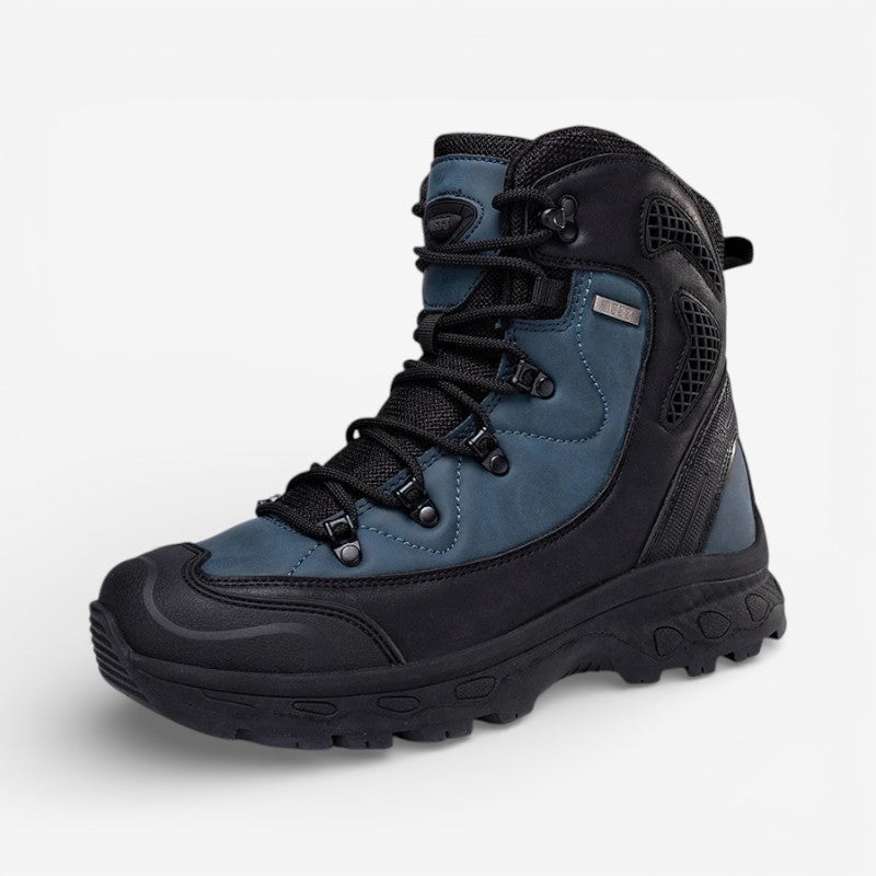 Ethan – Stivaletti antiscivolo con punta tonda e chiusura con lacci | Vestibilità regolabile con suola stabile | Taglie 39–47 | Grigio, Kaki, Blu, Marrone